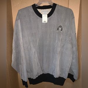 Jack Nicklaus Golf Jacket Mens Medium Gray Plaid Pockets Pullover Windbreaker